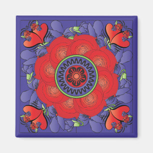 Mah Jongg Roses Magnet