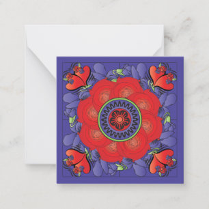 Mah Jongg Roses Small Flat Card