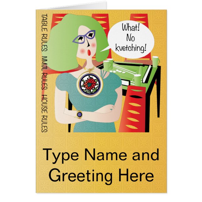 Mah Jongg Sayings Kvetching (Front)