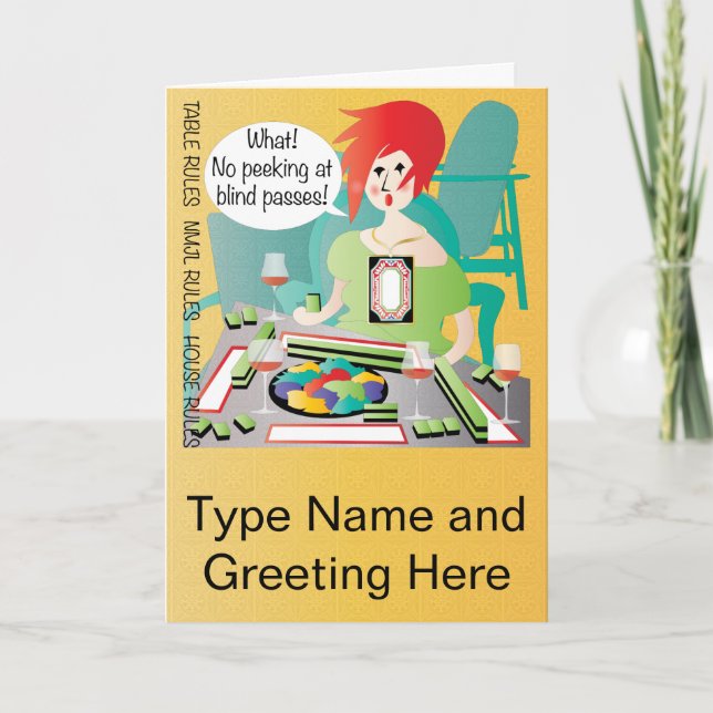 Mah Jongg Sayings Peek Pass Card (Front)