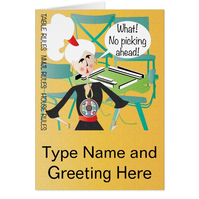 Mah Jongg Sayings Picking Ahead (Front)