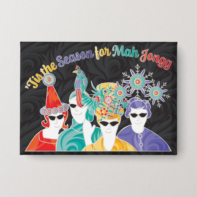 Mah Jongg Season Button (Front)