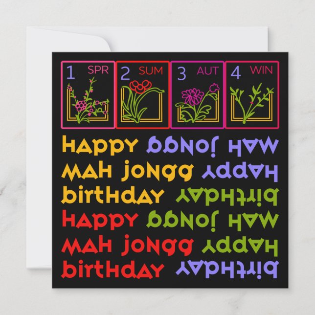 Mah Jongg Seasons Birthday (Front)