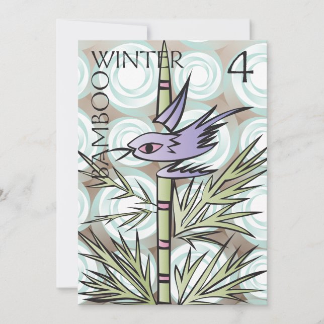Mah Jongg Seasons Winter Flat Card (Front)