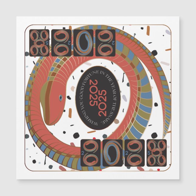 Mah Jongg Snake 2025 Magnet Card (Front)