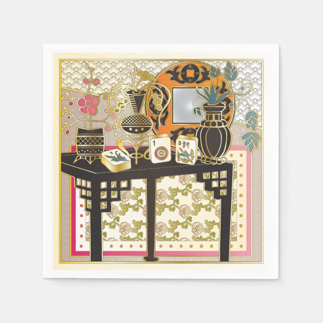 Mah Jongg Table Napkin (Front)