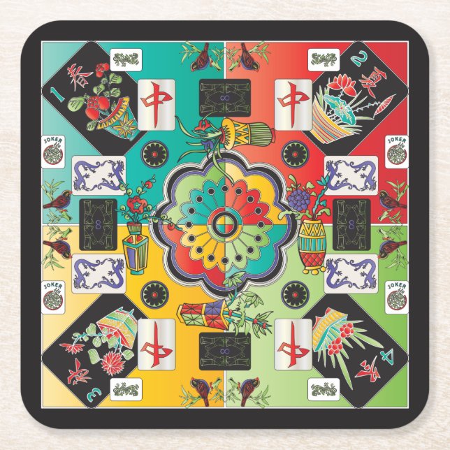 Mah Jongg Tiles Coasters (Front)