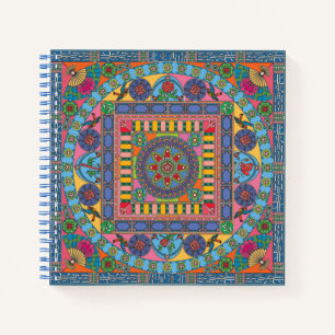 Mah Jongg Tiles Mandala Notebook