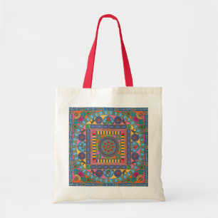 Mah Jongg Tiles Mandala Tote Bag
