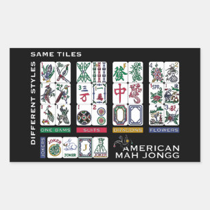 Mah Jongg Tiles Same Rectangular Sticker