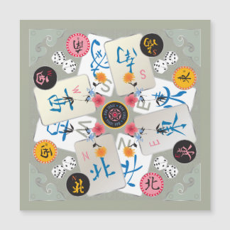 Mah Jongg Winds Magnet Card