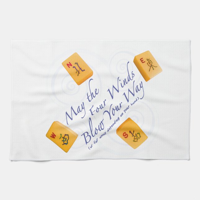 Mah Jongg Winds Tea Towel (Horizontal)