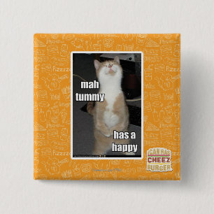 Mah tummy has a happy 15 cm square badge