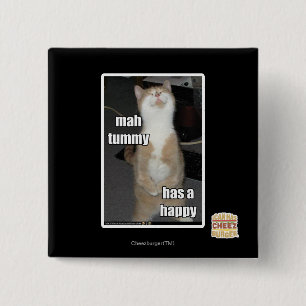 Mah tummy has a happy 15 cm square badge