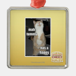 Mah tummy has a happy metal tree decoration