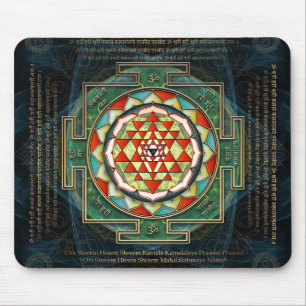 Maha Lakshmi Mantra & Shri Yantra Mouse Pad