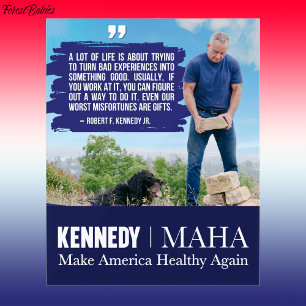MAHA Make America Healthy Again Kennedy Dog 🇺🇸 Acrylic Sign
