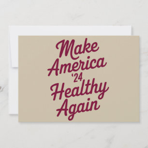 MAHA Make America Healthy Again Patriotic Invitation