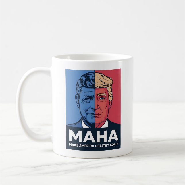 MAHA Make America Healthy Again Trump 2024 Coffee Mug (Left)