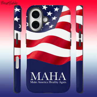 MAHA Make America Healthy Again USA Flag 🇺🇸 iPhone 16 Case