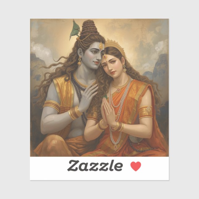 Mahadev and Mata Parvati Painting Arts (Sheet)