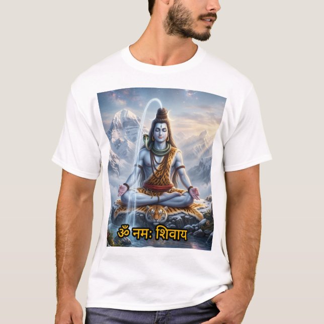 Mahadev Spiritual Energy ArtT-Shirt T-Shirt (Front)