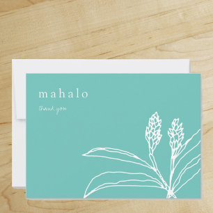 mahalo   floral   tropical   teal   thank you