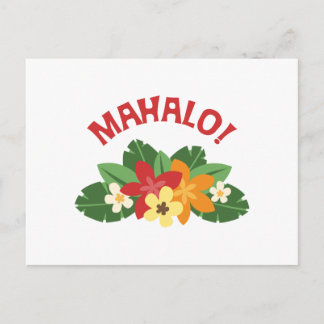Mahalo Flowers Postcard