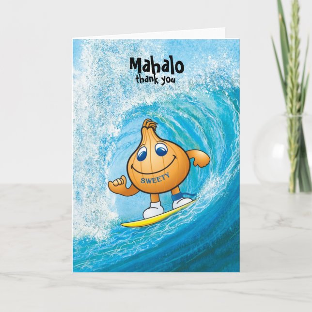mahalo from sweetyonion thank you card (Front)