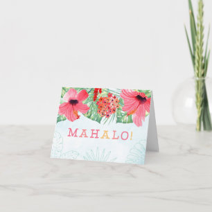 Mahalo greetings card, Mahalo stationery Thank You Card