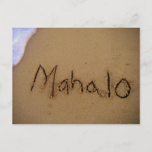 Mahalo in Sand Postcard