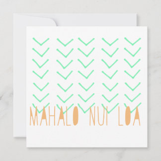 Mahalo Nui Loa Card
