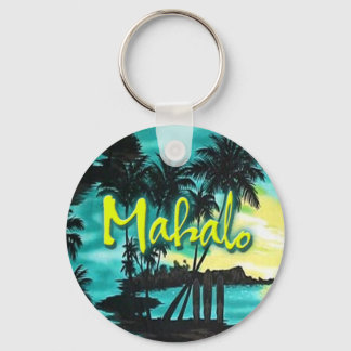 Mahalo Sunset Keychain