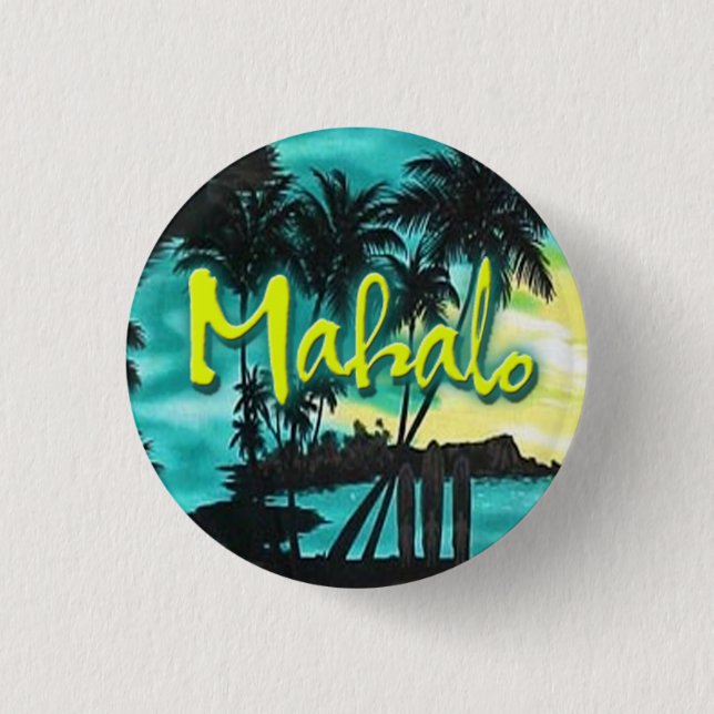 Mahalo Sunset Pin (Front)