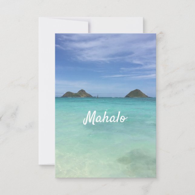 Mahalo  thank you card (Front)