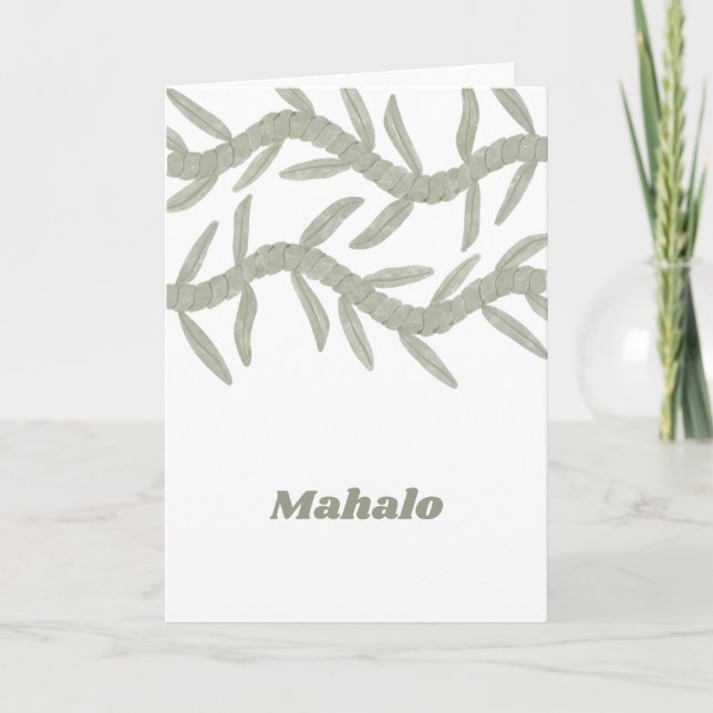 Mahalo Thank You Card (Front)