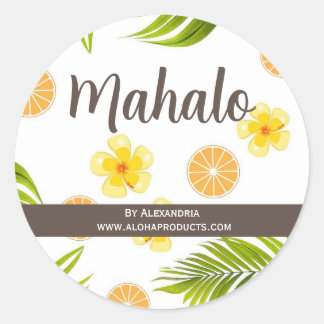 Mahalo thank you Hawaiian tropical sticker