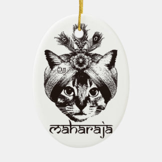 Maharaja Cat Ceramic Tree Decoration
