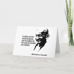 Mahatma Gandhi Animal Rights Holiday Card