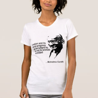 Mahatma Gandhi Animal Rights Ladies T-Shirt