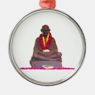 Mahatma GANDHI Father of Nation India Metal Tree Decoration