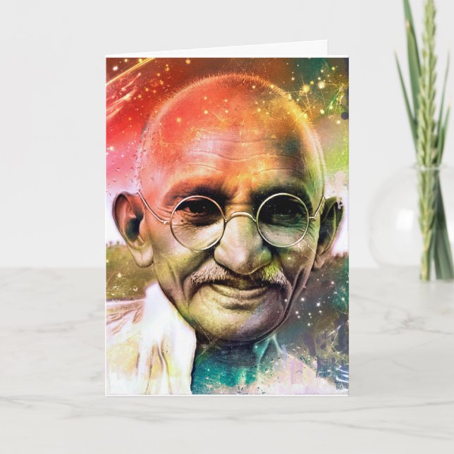Mahatma Gandhi Greeting Card (Front)