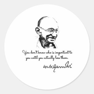 Mahatma Gandhi - loss Classic Round Sticker