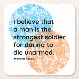 Mahatma Gandhi Man Quotes Square Paper Coaster