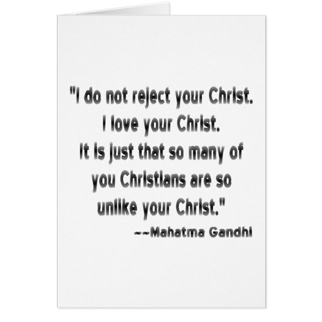Mahatma Gandhi on Christians (Front)