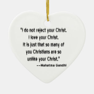 Mahatma Gandhi on Christians Ceramic Tree Decoration