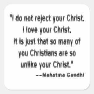 Mahatma Gandhi on Christians Square Sticker