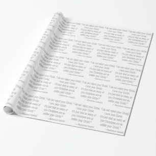 Mahatma Gandhi on Christians Wrapping Paper