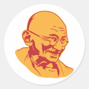 Mahatma Gandhi Portrait Sticker