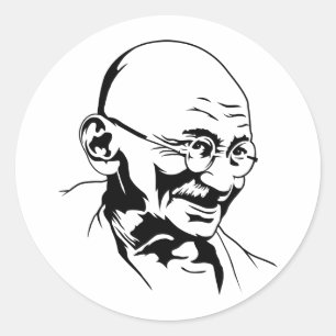 Mahatma Gandhi Portrait Sticker
